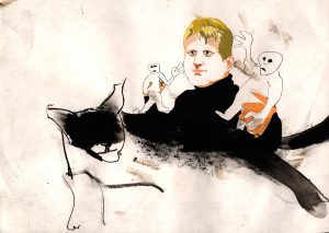 1999 PuppenmannaufBrueckenkatzpaper  AndreasGehlen 300x213 - Puppenmann auf Brückenkatz